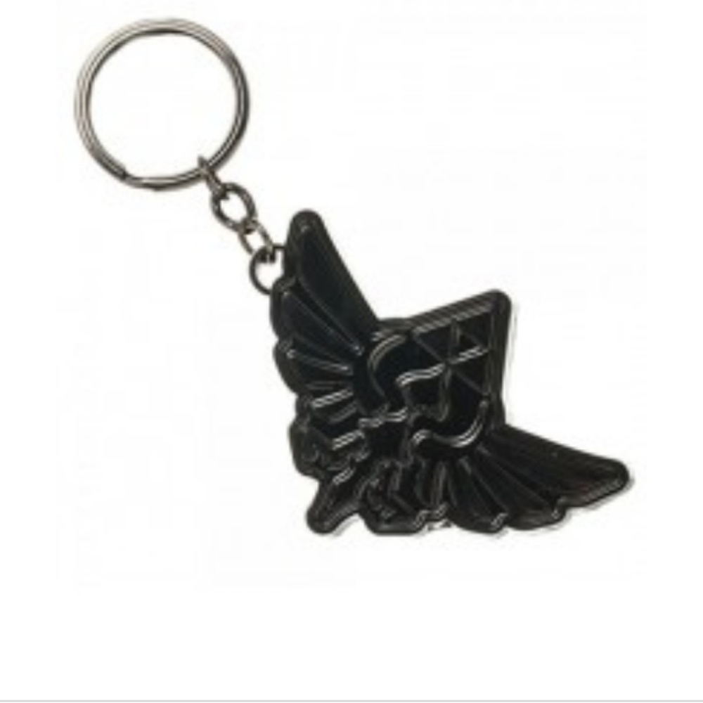 Black Triforce Zelda Logo Keychain NEW
